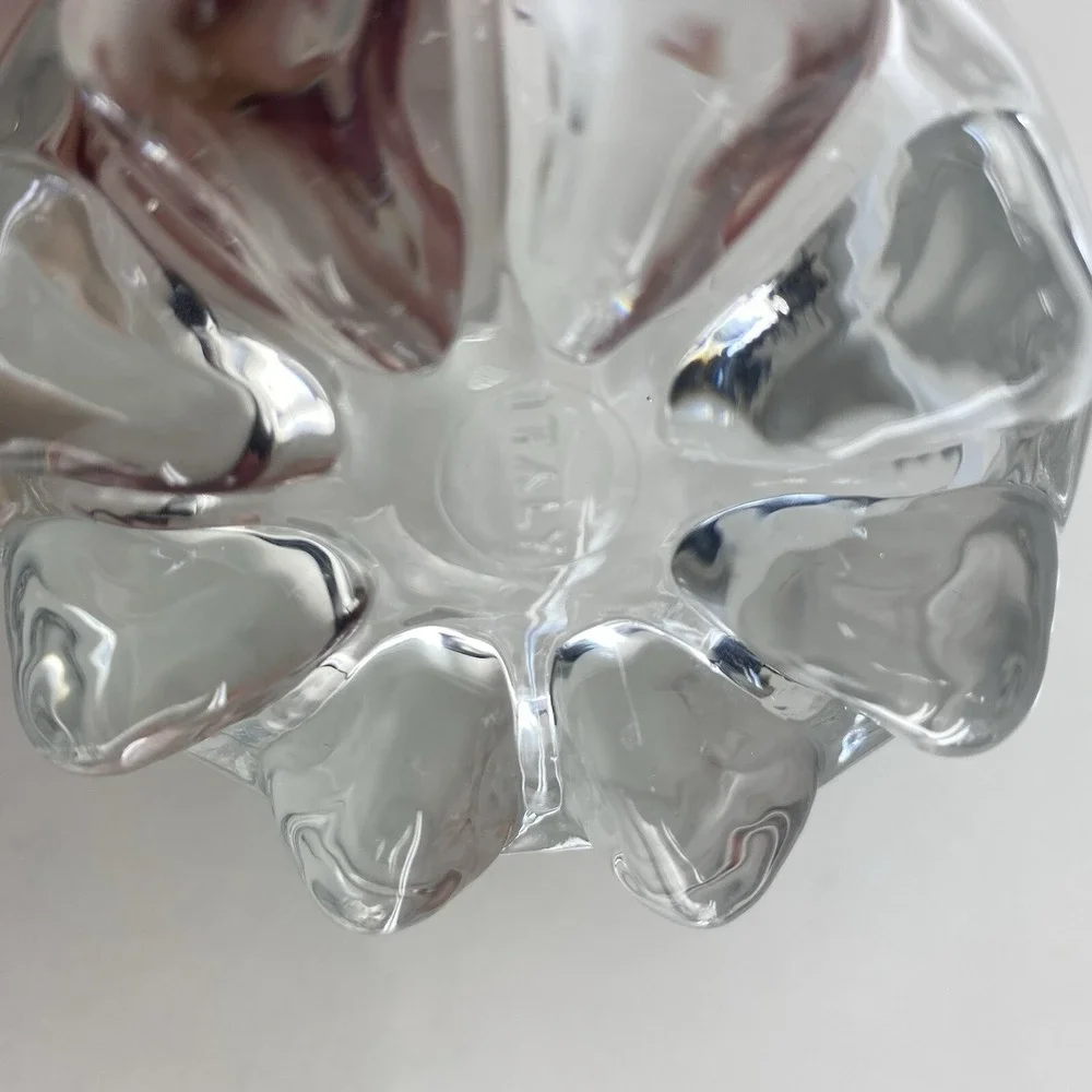 Beautiful CROWN ROYAL 8 Point Low‎ Ball Whiskey Rocks Glass  Made In Italy